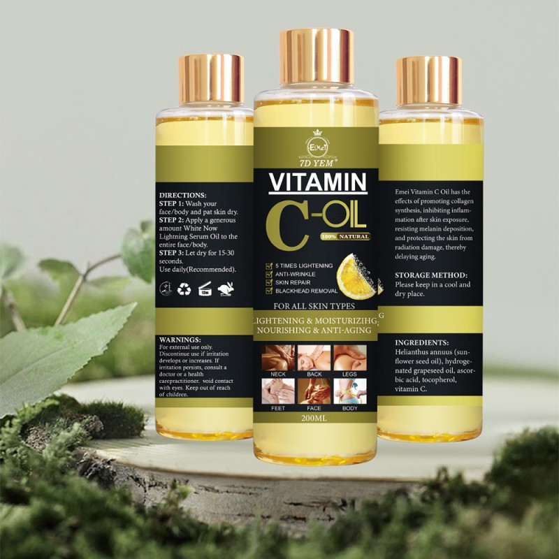 Vitamin C Oil Supplier - Natural Skin Illuminating 200ml Bottle