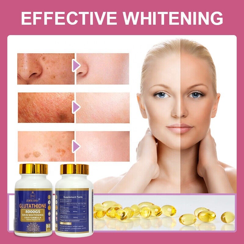 Glutathione Capsules Supplier - 60 Capsules Skin Whitening Anti-aging