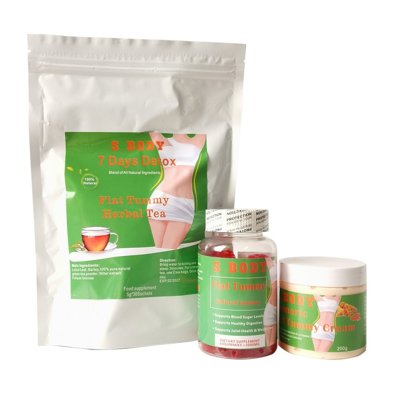 Detox Slimming Set Supplier - 7 Day Tummy Gummy Cream Tea