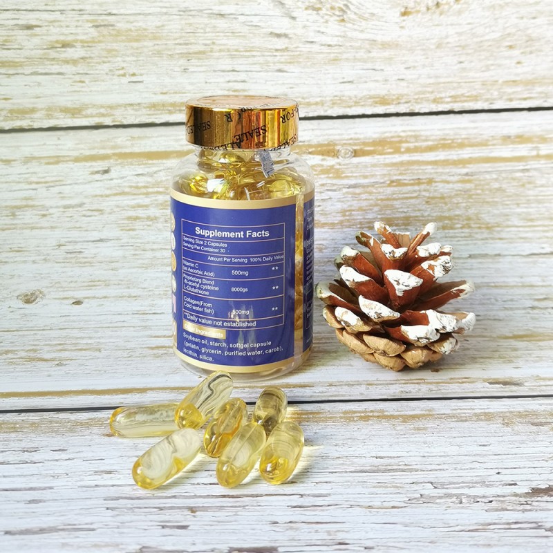 Skin Whitening Capsule Supplier - Customized 3-in-1 Glutathione Collagen