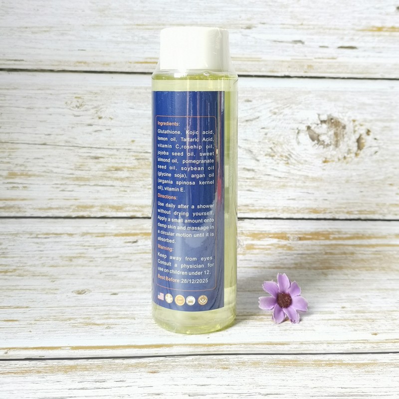 Skin Whitening Oil Supplier - 100ml 200ml Luxury Gold Bottle