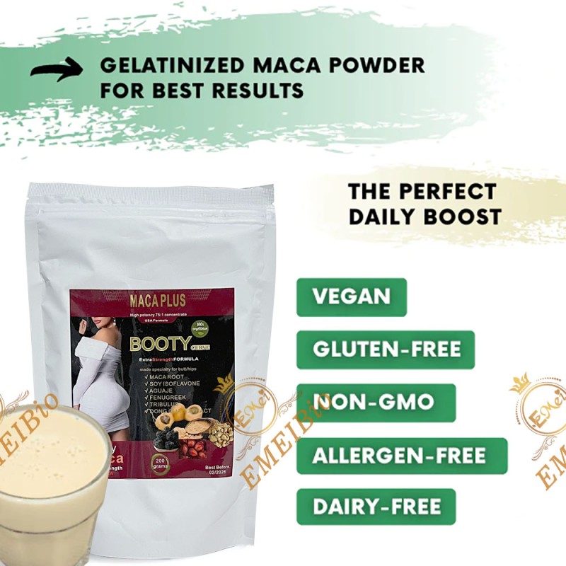 Black Maca Powder Supplier - Root Extract for Butt Enlargement