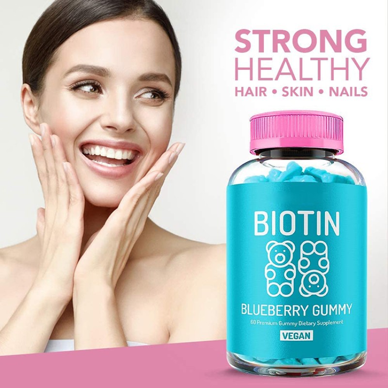 Biotin Gummy Supplier - High Quality Halal Blueberry Multivitamin