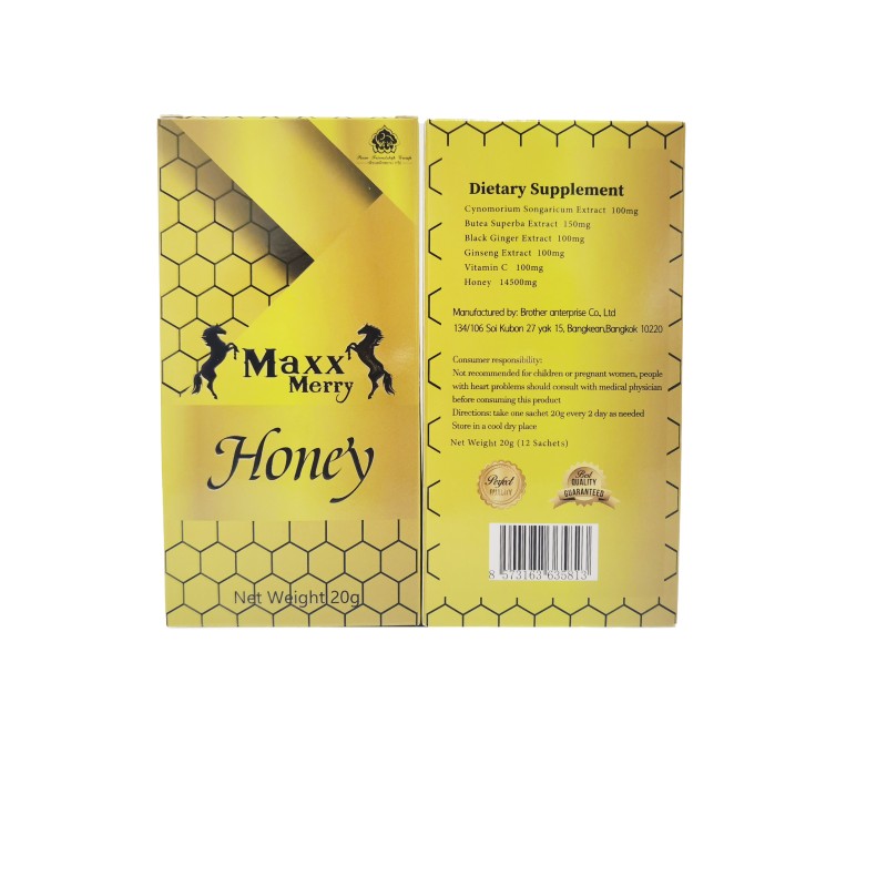 Honey Supplement Supplier - Organic 20g Sachet Powerful Adult