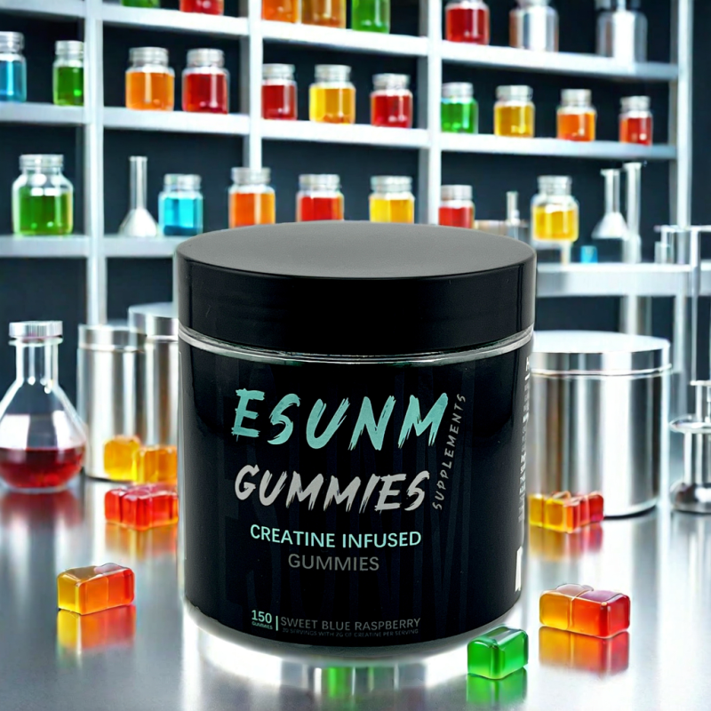 Creatine Gummies Factory - Esunm Sweet Blue Raspberry 150 Grains Infused