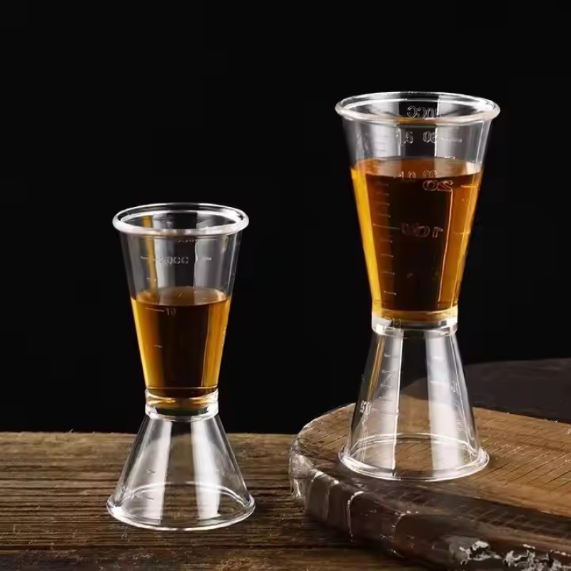 Food Grade PC Double-ended Measuring Cup, Milk Tea Shop Tools 10-20 CC, 20-40 CC Wine Measuring Utensil with Scale