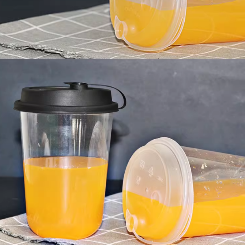 White Leak Proof Hard PP Disposable Plastic Conjoined Lid