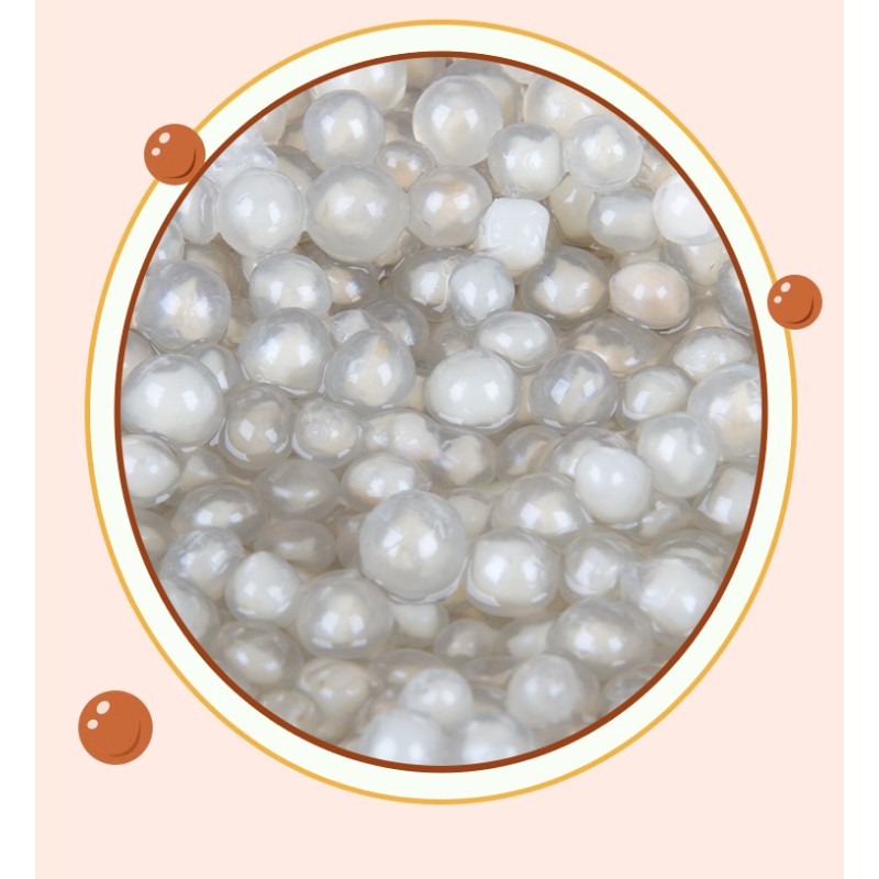 Water Chestnut Boba Flavor 1.0kg White Color Round Shape Popping Boba for Pearls Milk Tea