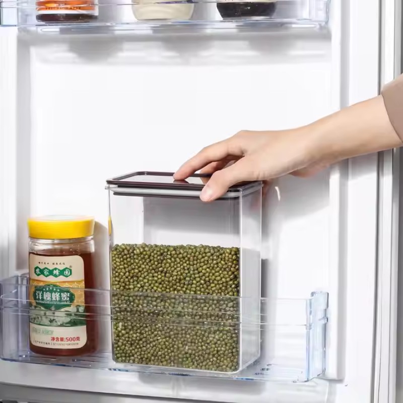 Custom Transparent Plastic Food Storage Box, Kitchen Storage Box, Refrigerator Fresh Keeping Box