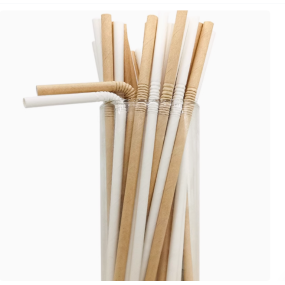 Food Grade  Mulit Color Flexible Bendable Paper Straws Eco-Friendly Disposable   Bendy Paper Straw