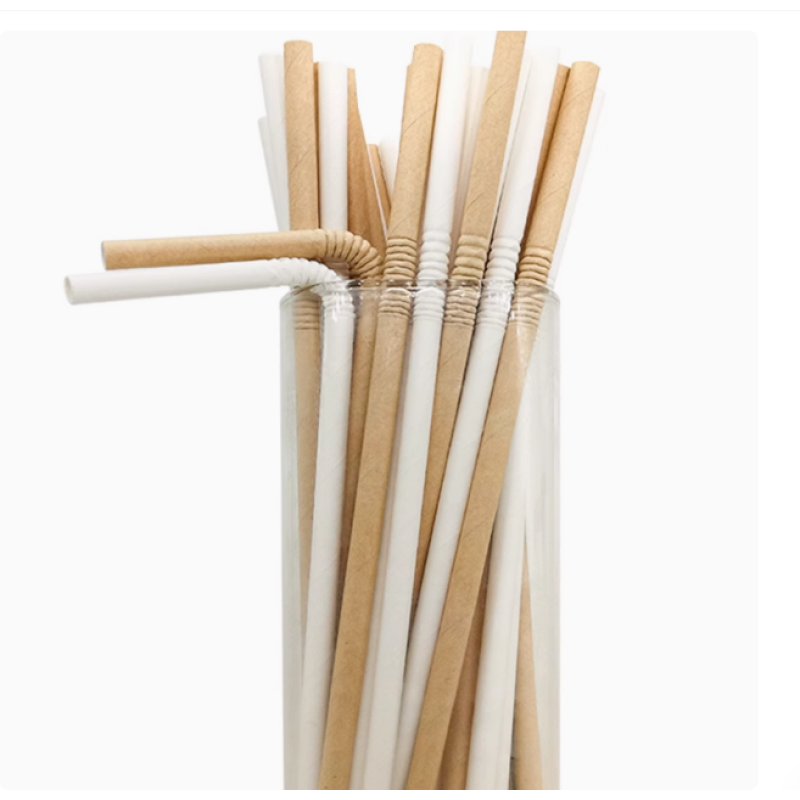 Food Grade  Mulit Color Flexible Bendable Paper Straws Eco-Friendly Disposable   Bendy Paper Straw