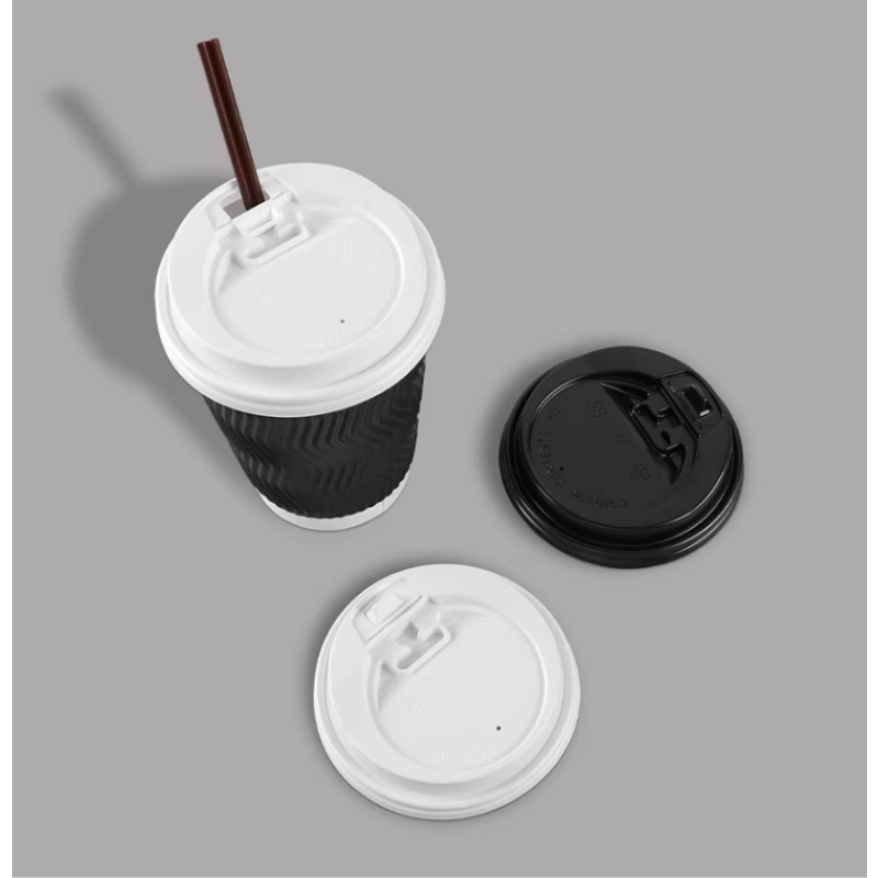 80mm Diameter Disposable sharp Mouth  Cup Lid Plastic Cup Lid Hot and Cold Drink Coffee Cup