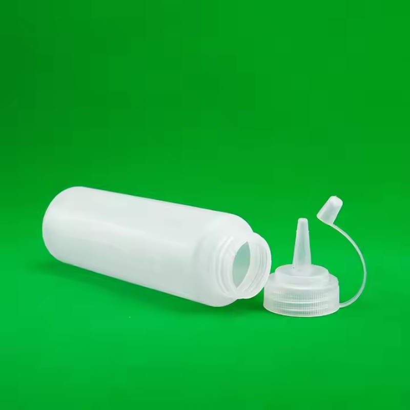 Wholesale Plastic Food Grade Squeeze Bottle Long Thin Tip Salad Sauce Jam Bottle with Bar Accessories