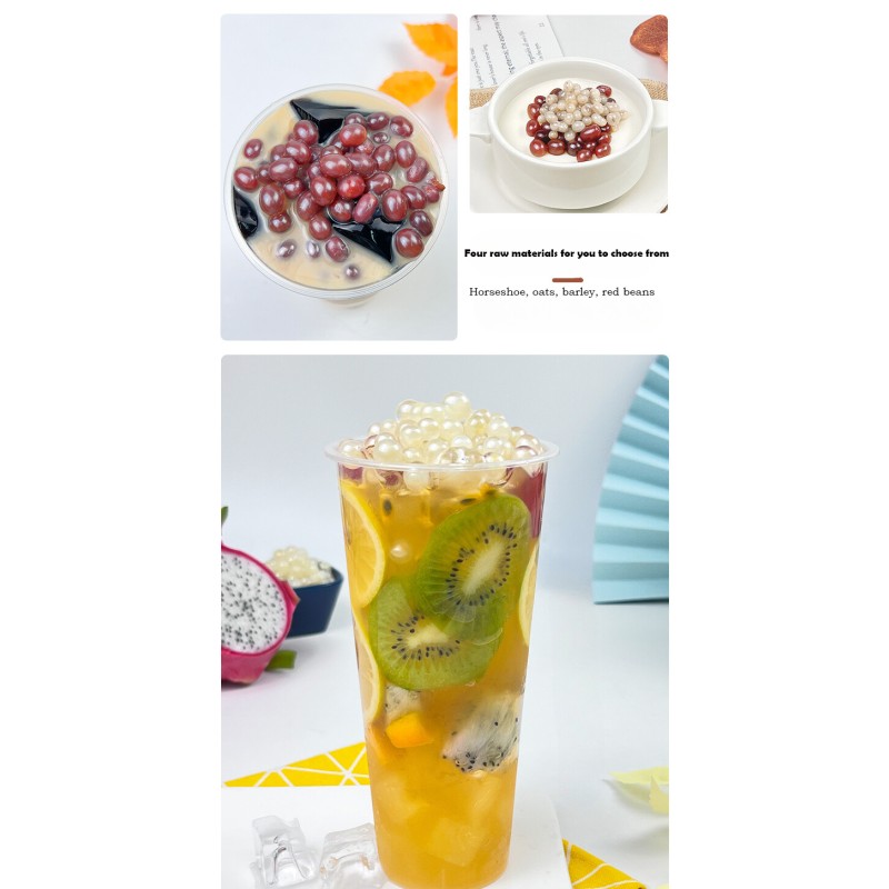 Water Chestnut Boba Flavor 1.0kg White Color Round Shape Popping Boba for Pearls Milk Tea