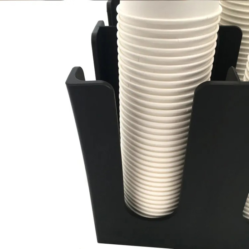 Cup Holder Injection Molding Coffee Room Milk Tea Shop bar Accepts Disposable Paper Cup Holder Straw Shelf with Cup Divider