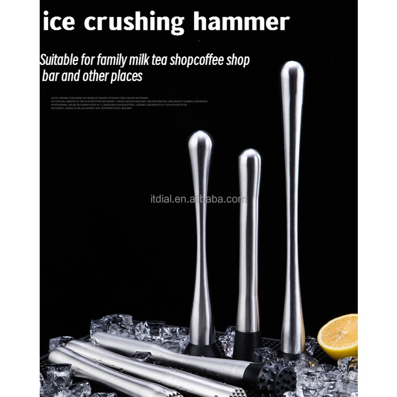 Stainless Steel Blender Crushing Press Stick Ice Hammer Lemon Hammer