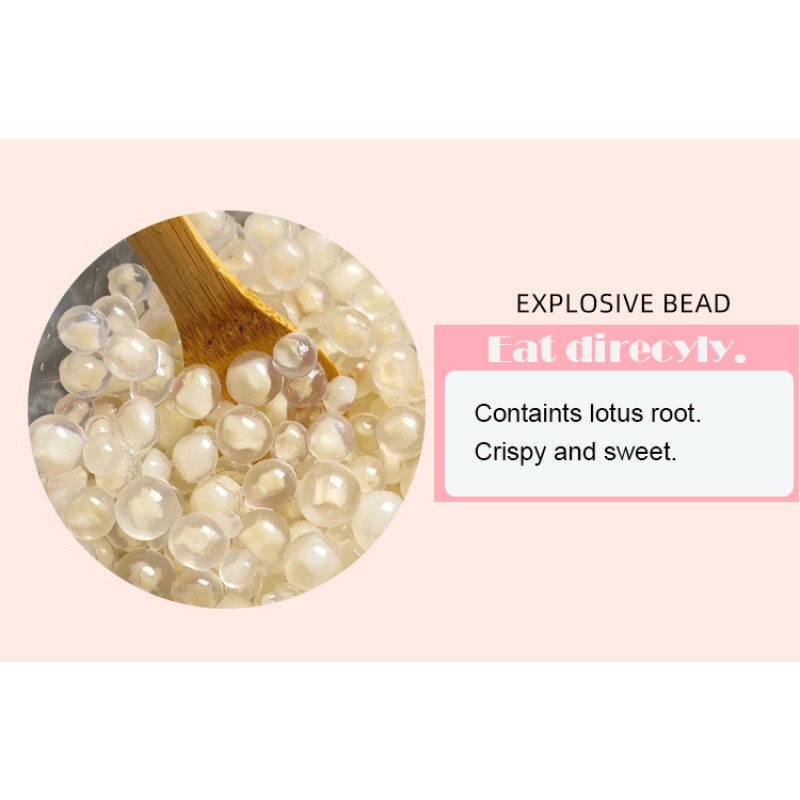 Water Chestnut Boba Flavor 1.0kg White Color Round Shape Popping Boba for Pearls Milk Tea