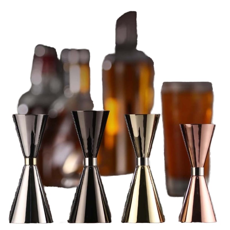 Mr.Slim Stainless Steel Jigger Measuring Cup Set Factory Direct Sale 30/45ml 25/50ml 45/60ml 60/90ml Capacities Metal Material