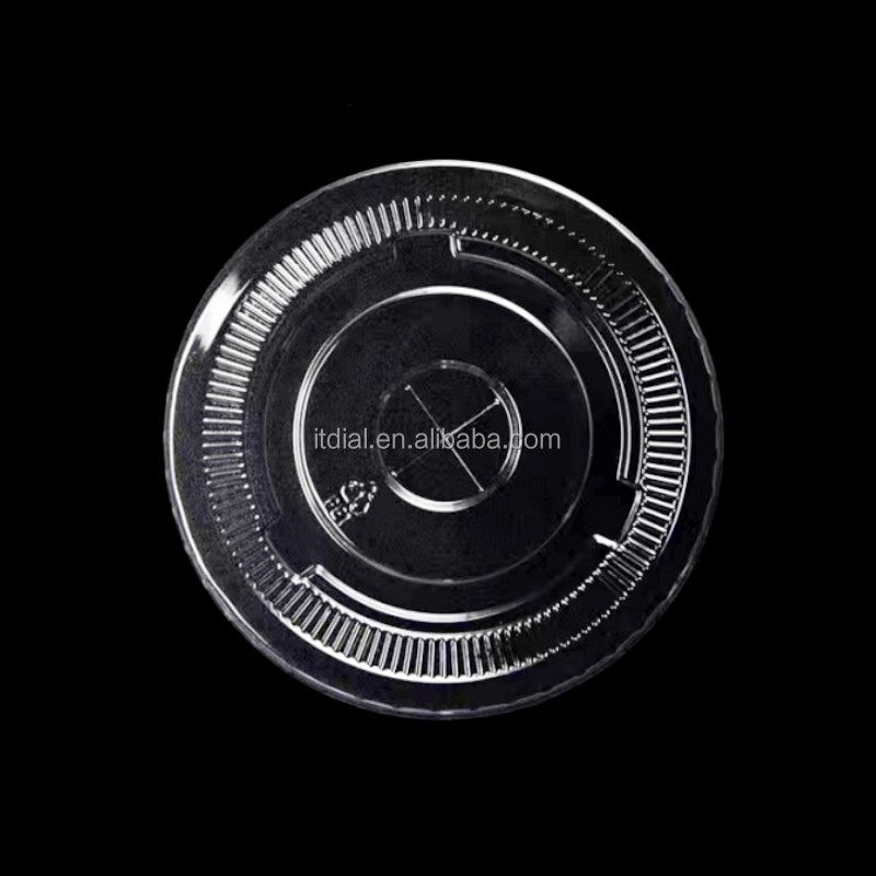 89mm 95mm 98mm Food Grade Disposable Flat Lid  Clear Plastic Cup Lid for Cup