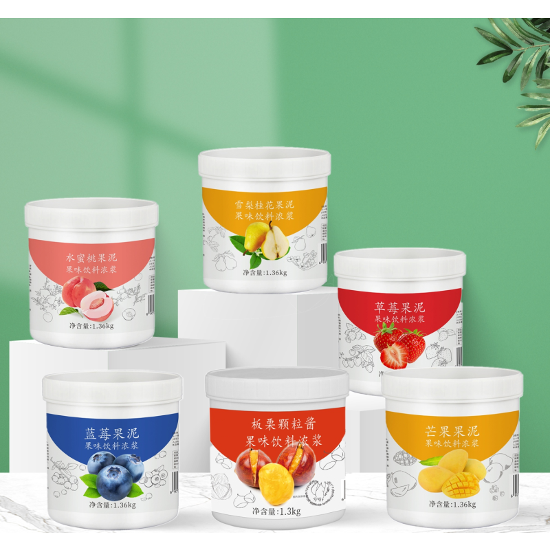 Osmanthus Snow Pear Sauce 1.36kg Jam Milk Tea Shop Special Water Fruit Tea Sauce Shaved Ice Ingredients Jam Fruit Puree