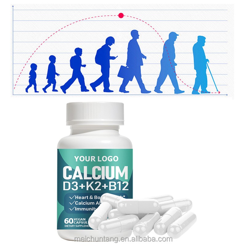 Calcium Capsules Supplier - Private Label D3 B12 K2 Children Bone