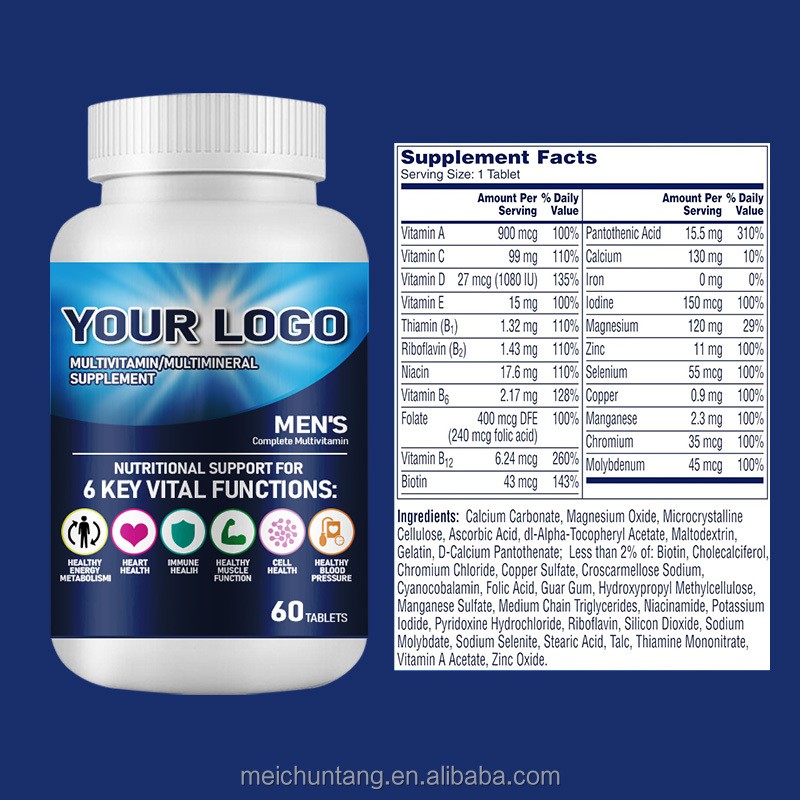 Men's Multivitamin Supplier - OEM Private Label Halal One-a-Day