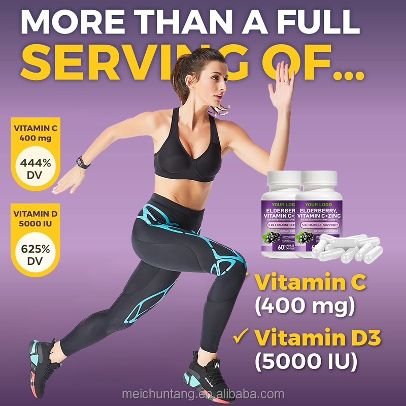 Elderberry Capsules Factory - OEM 500mg Immune System Antioxidant