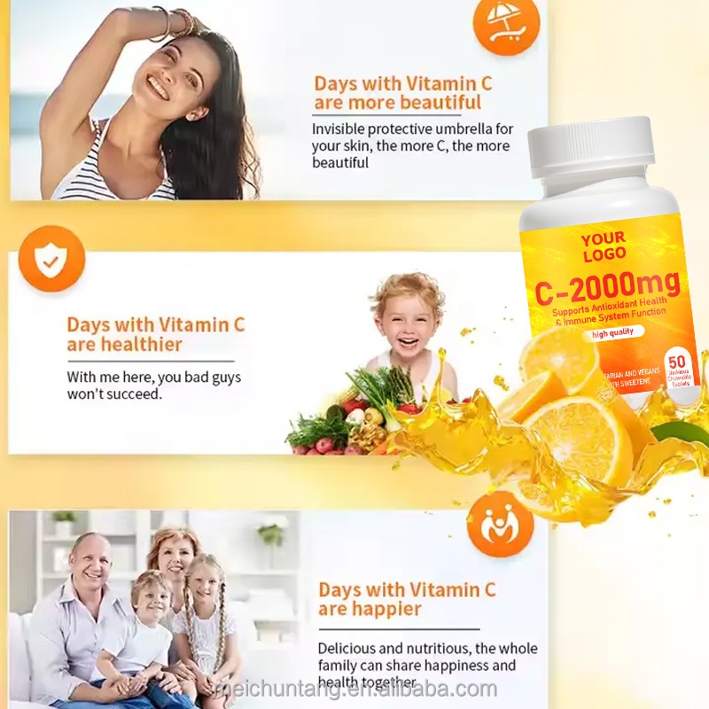 Vitamin C Tablets Factory - OEM Healthcare Skin Whitening 1000mg