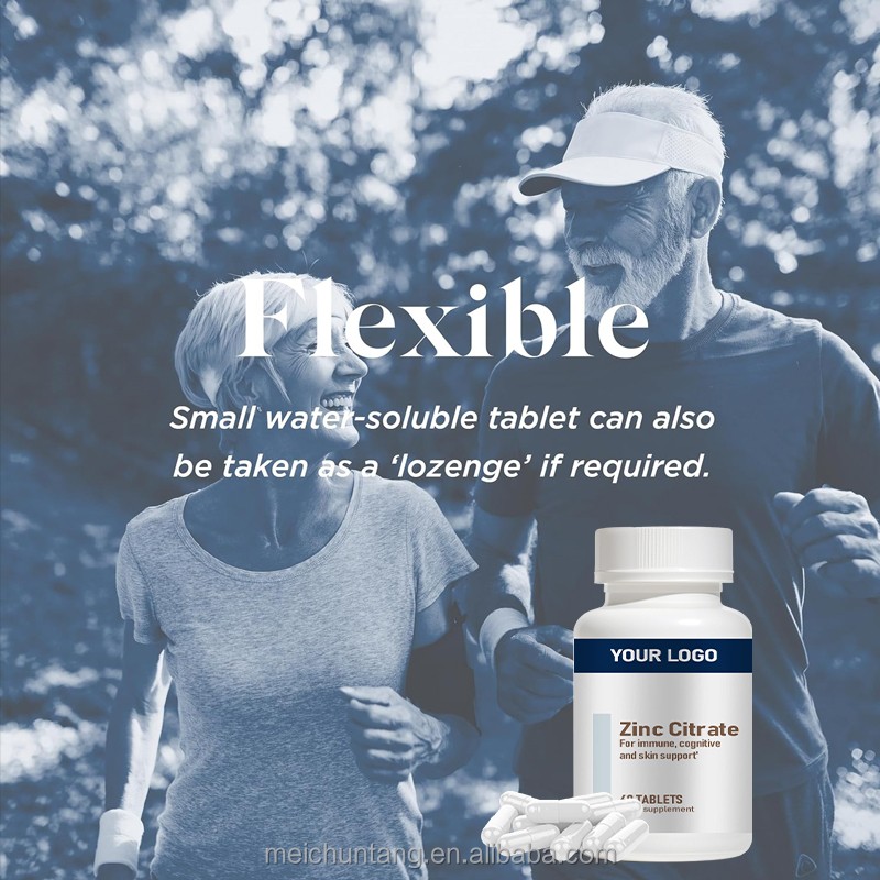 Zinc Citrate Tablets Factory - 60 Tablets Immune Function Enzyme