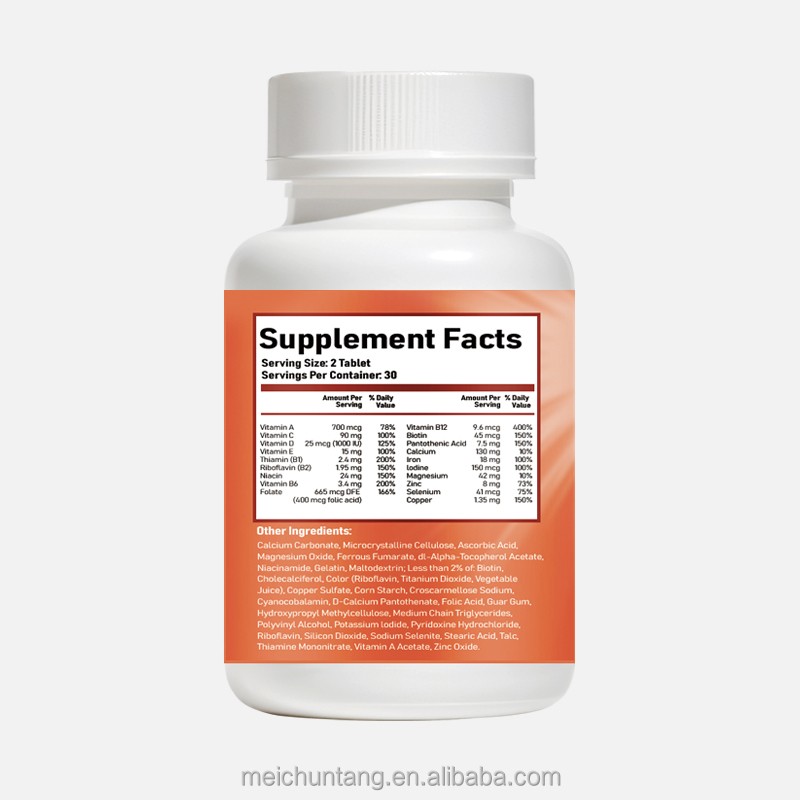 Women's Multivitamin Manufacturer - All 8 B Vitamins Calcium A C D E