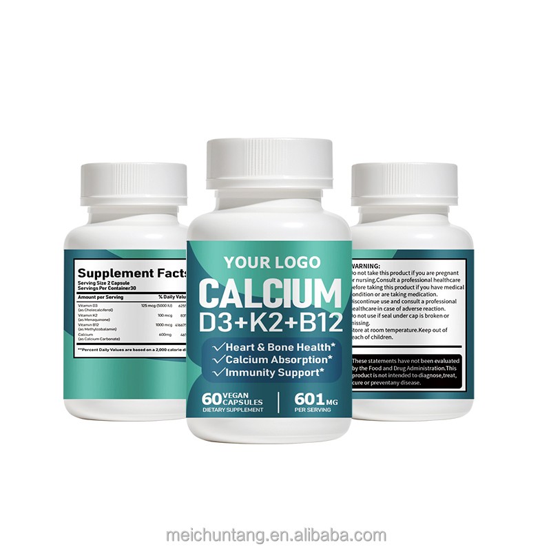 Calcium Capsules Supplier - Private Label D3 B12 K2 Children Bone