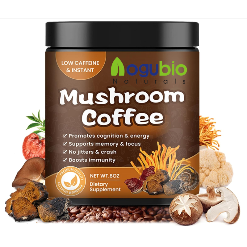 Mushroom Coffee Powder Manufacturer - 8 in 1 Instant Organic Private Label