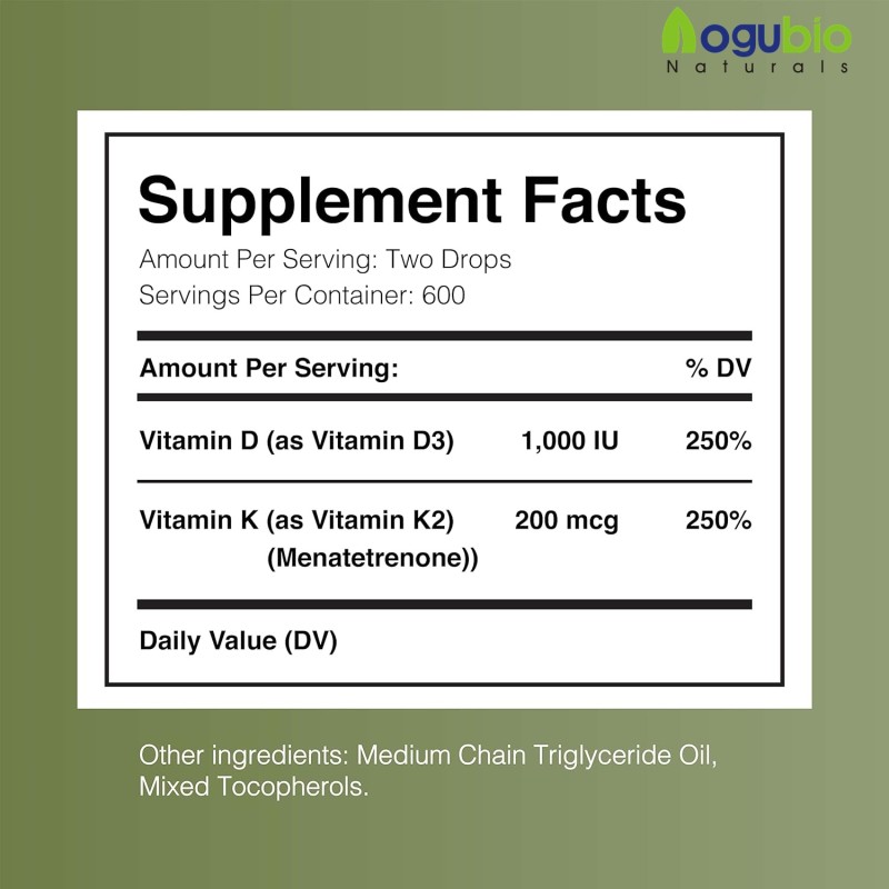 Vitamin D3 K2 Liquid Factory - Hot Sale Private Label Fast Absorbing