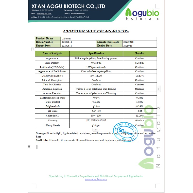 Chitosan Supplier - Free Sample Food Grade Oligosaccharide
