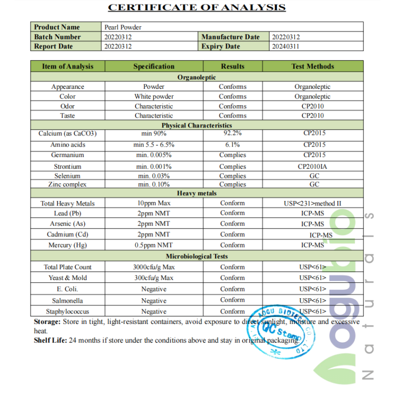 Pearl Powder Manufacturer - Cosmetic Grade Free Sample Available