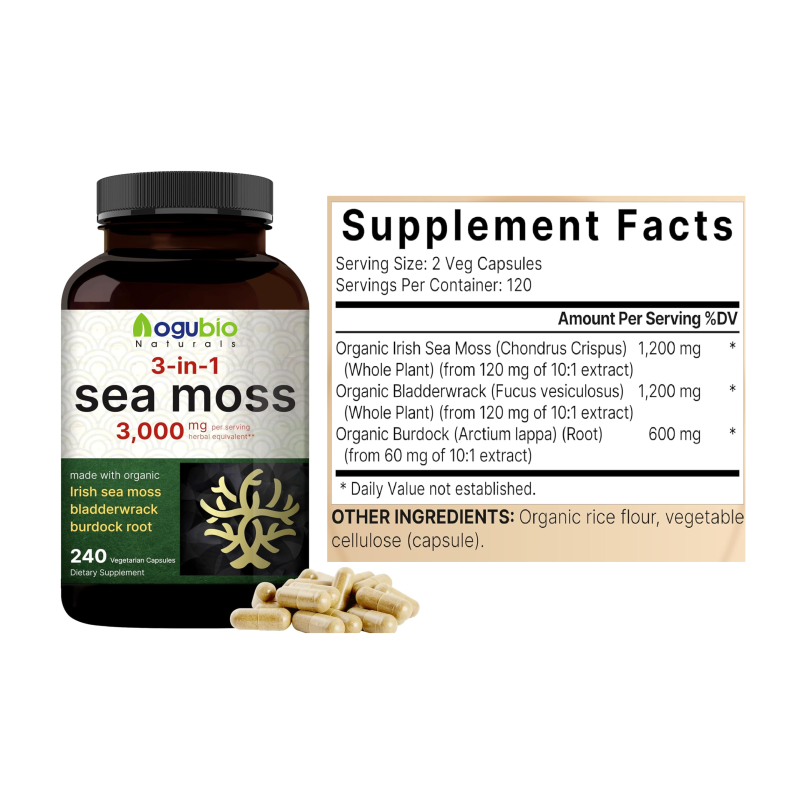 Sea Moss Capsules Supplier - Private Label Black Seed Ashwagandha Turmeric