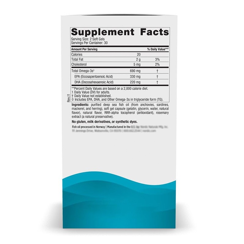 Omega-3 Soft Gels Supplier - Private Label 690 Mg Immune Brain