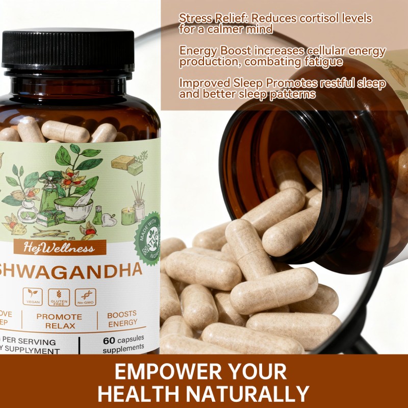 Ashwagandha Capsules Supplier - Organic Extract Sleep Energy Relax