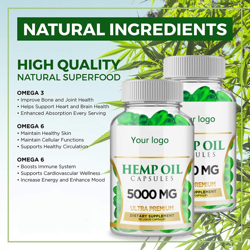 Hemp Seed Oil Capsules Supplier - OEM Hot Sale Natural Organic
