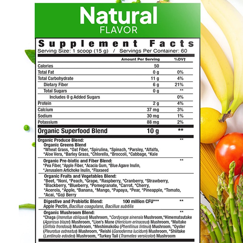 Super Greens Powder Supplier - Mushrooms Probiotics Gut Energy