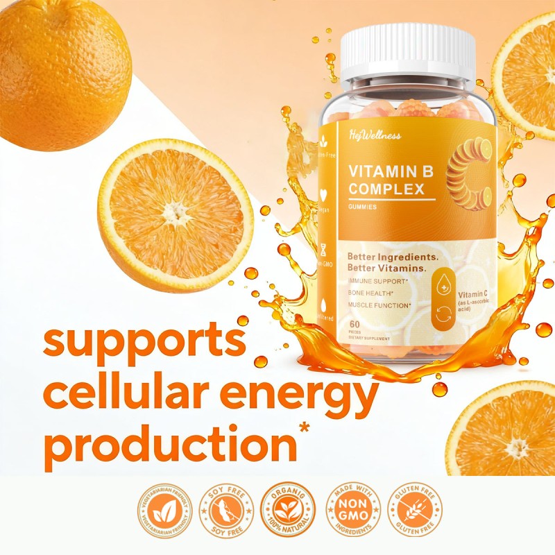 Vitamin B Gummies Manufacturer - Herbal Metabolism Boost Stress Reduction
