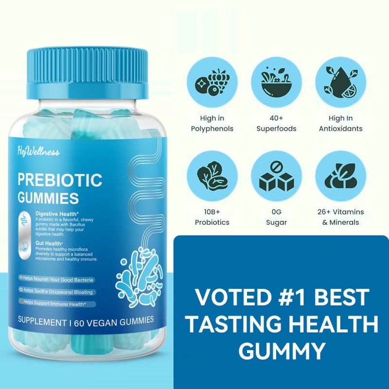 Women's Probiotic Gummies Factory - OEM with Prebiotics Vitamin Immune
