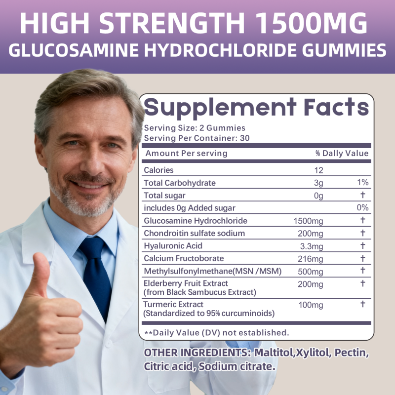 Joint Supplement Gummies Factory - Chondroitin MSM Turmeric Glucosamine