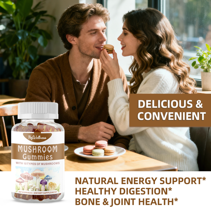 Mushroom Gummies Supplier - Natural Organic 10 in 1 Energy Focus