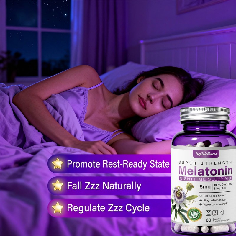 Melatonin Capsules Manufacturer - Hot Selling 60 Capsules Herbal