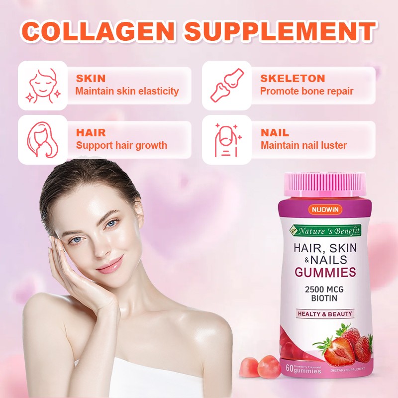 Anti-Aging Gummies Factory - Biotin Menopause Beauty Hair Nails