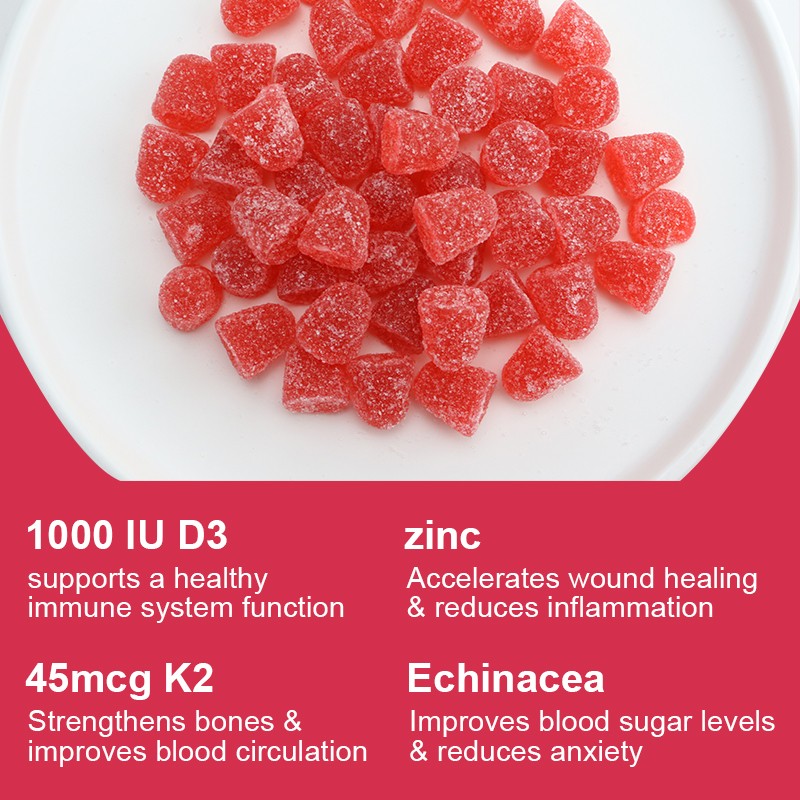 Vitamin D3 K2 Gummies Factory - OEM Bone Health Bulk Supply