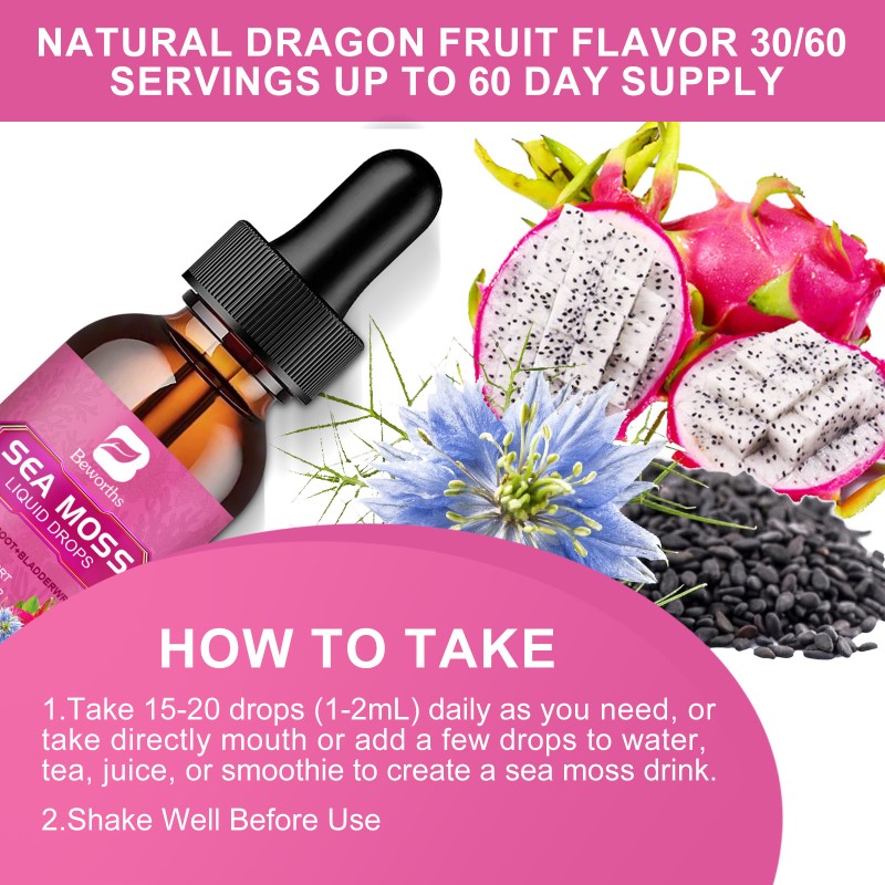 Sea Moss Liquid Drops Factory - OEM Immune Health Drink Private Label