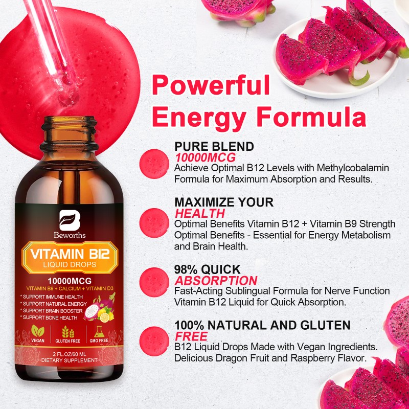 Vitamin B12 Drops Factory - OEM Energy Boost Methylcobalamin Bulk
