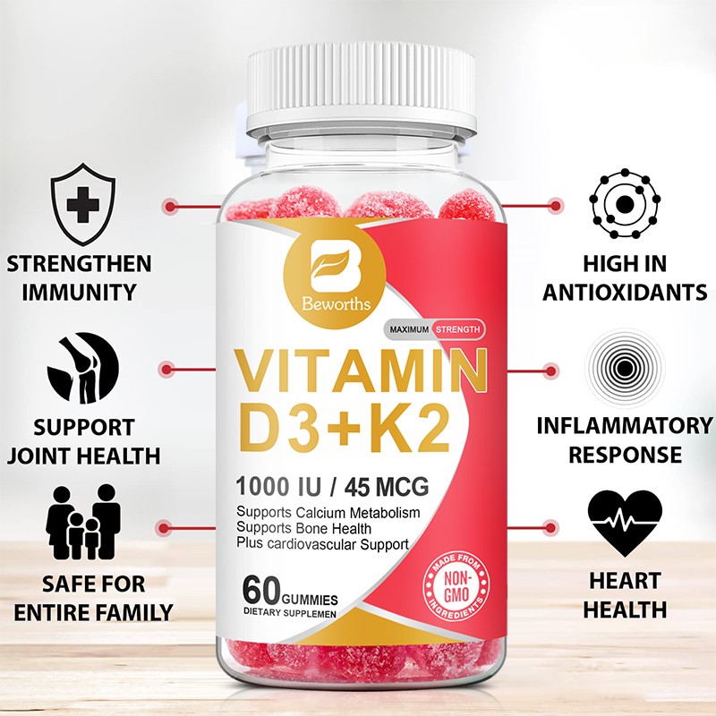 Vitamin D3 K2 Gummies Factory - OEM Bone Health Bulk Supply